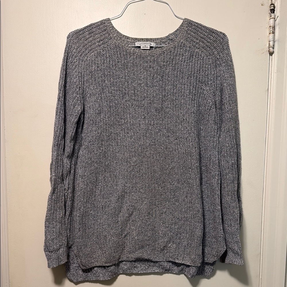 Liz Claiborne Gray Crew Neck Sweater Soft Knit Casual